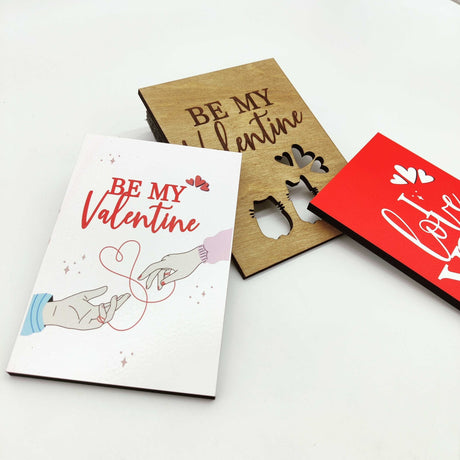 Wooden Card for Valentine's Day «BE MY Valentine»‎ - Real Estate Store
