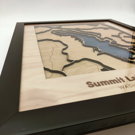 Wooden Lake Map Gift - Real Estate Store