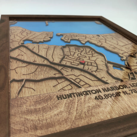 Wooden Map of any City in the World - Real Estate Store