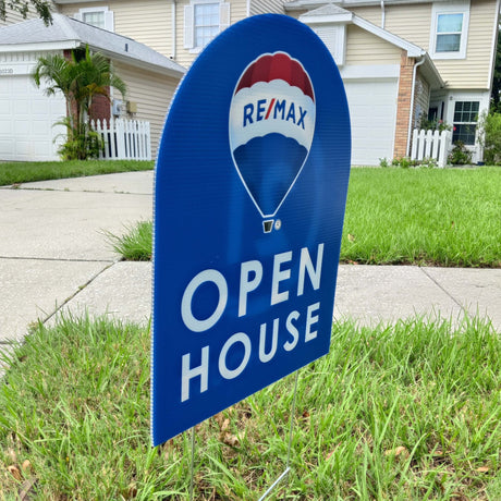 Yard Sign «Arched REMAX Open House Sign»‎ - Real Estate Store