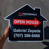 Yard Sign House Shaped Sign - Real Estate Store