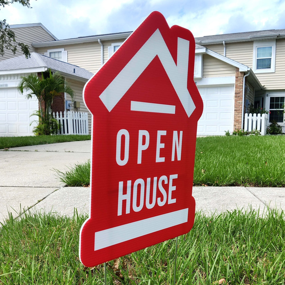 Factory Open House Sign Red Yard Sign Open House – Real Estate Store